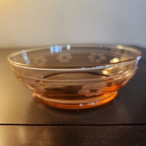 VTG Pink Depression Glass Dish